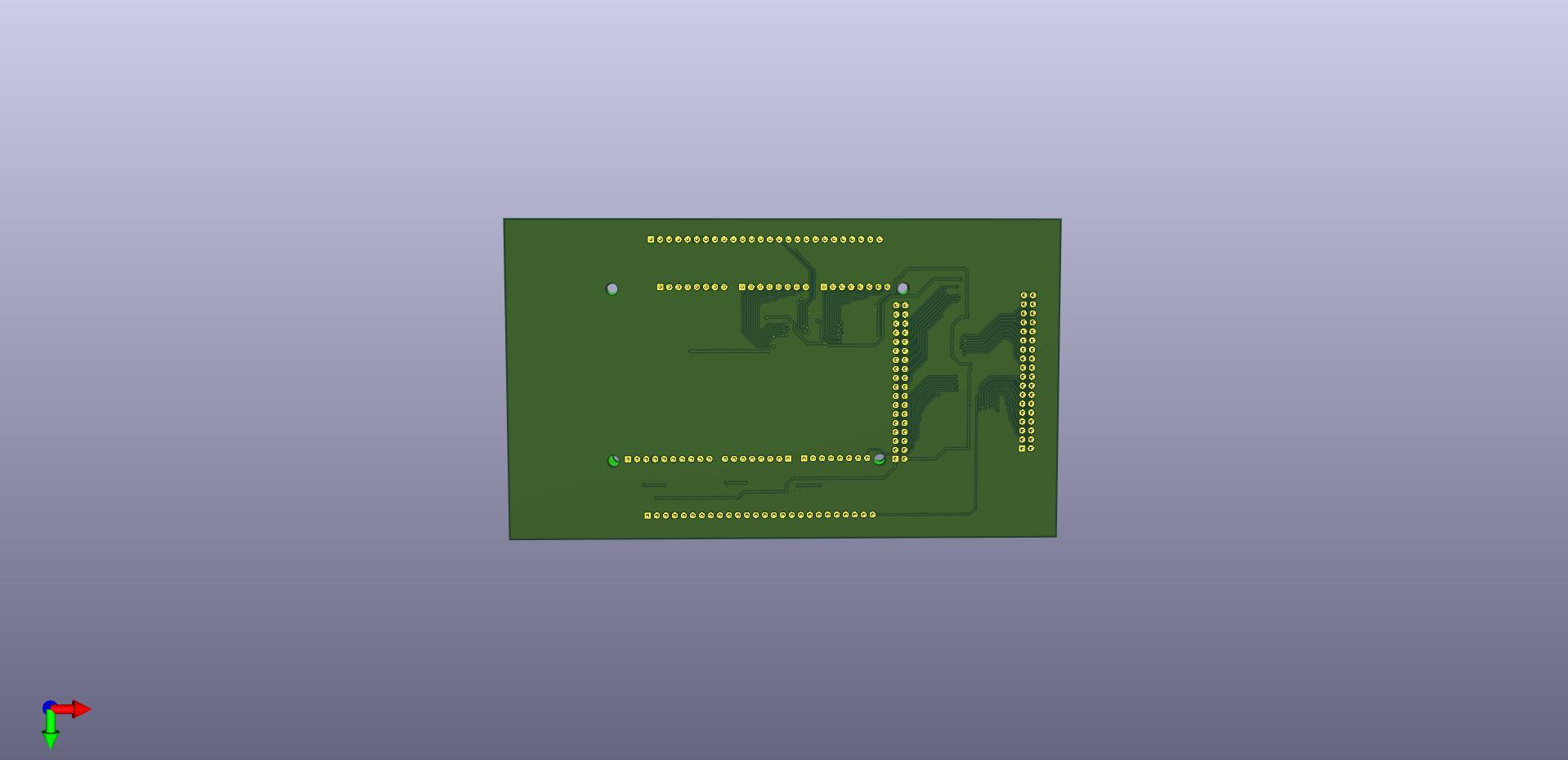 Arduino Giga Shield 3D render - bottom view