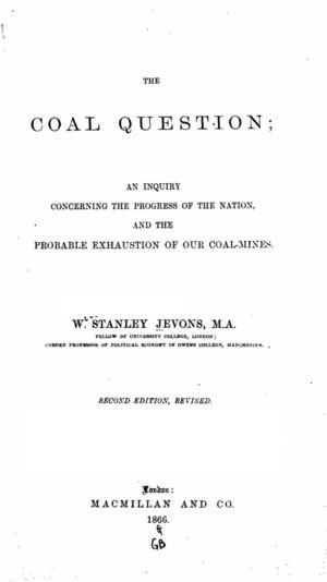 Title page of The Coal Question by W. Stanley Jevons, second edition, 1866, published by Macmillan and Co.