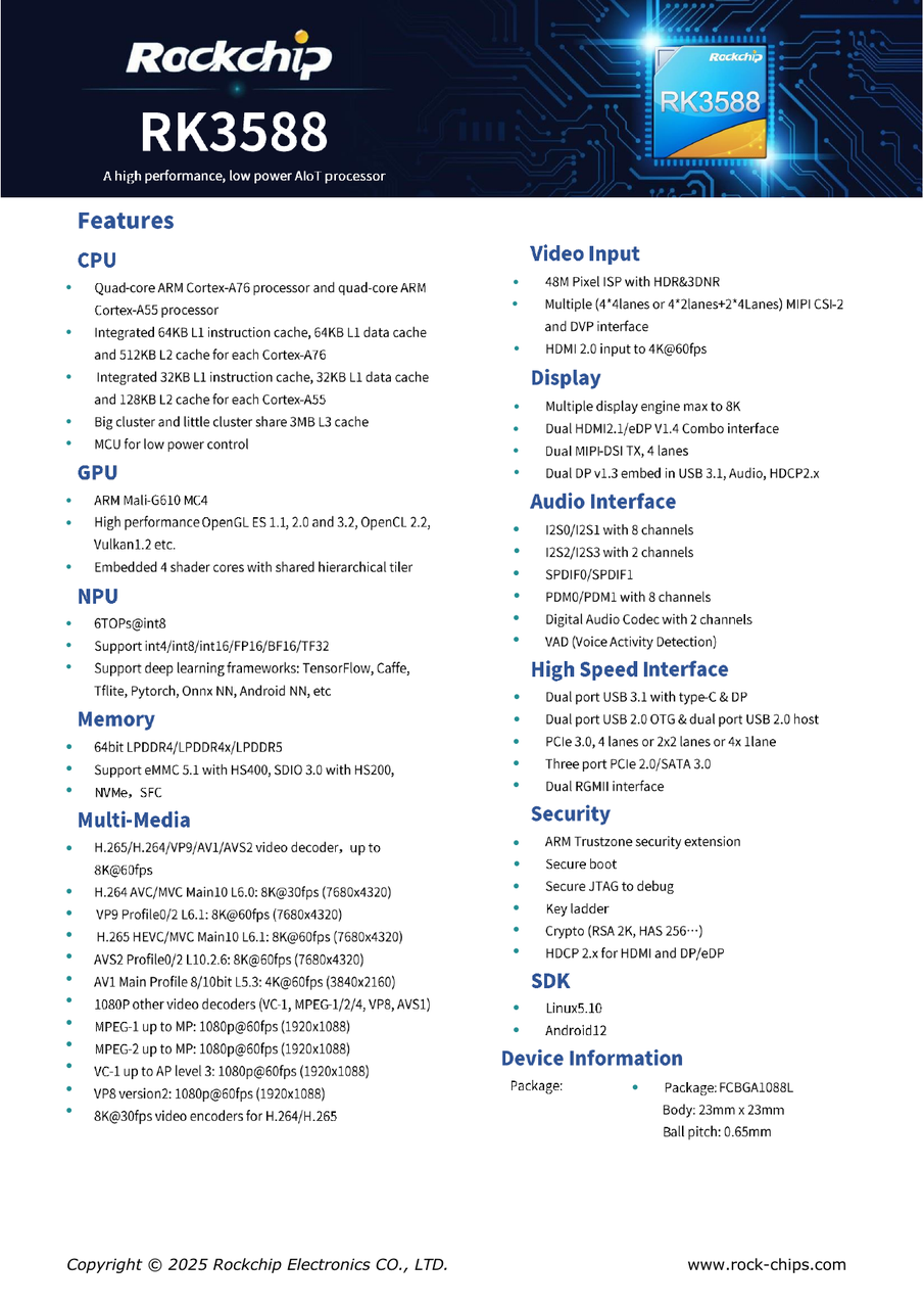 RK3588 NPU Performance Benchmarks