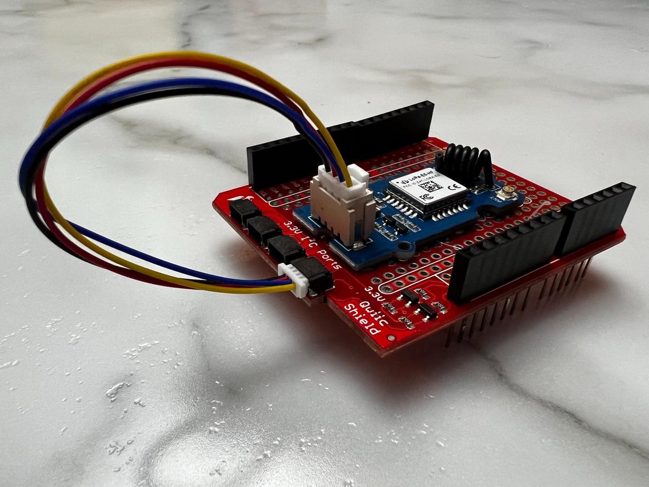 Grove Wio-E5 on a SparkFun Qwiic shield